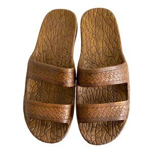 Pali Hawaii Jesus Slide in Brown Sandals Women's Sz 9​​​​